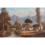 Gabriel Cornelis de Jongh (South Africa 1913 ? 2004): COTTAGE IN A LANDSCAPE