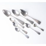 A MISCELLANEOUS COLLECTION OF SPOONS, POSSIBLY RUSSIAN, 19TH CENTURY