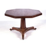 A WILLIAM IV MAHOGANY CENTRE TABLE