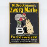 AN ENAMEL M. BROCKMANN'S ZWERG-MARKE SIGN, CIRCA 1930