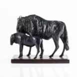 Laurence Anthony Chait (South Africa 1943 ? ): WILDEBEEST WITH CALF