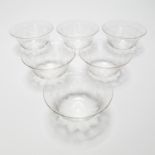 A SET OF 6 CUT-GLASS PUDDING BOWLS