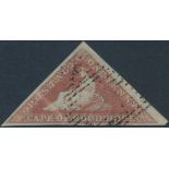 CAPE OF GOOD HOPE 1853 1d. BRICK-RED TRIANGULAR