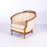 A VICTORIAN STYLE TUB CHAIR