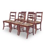 A SET OF SIX REGENCY MAHOGANY CHAIRS