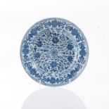 A NEAR PAIR OF CHINESE BLUE AND WHITE PLATES, QING DYNASTY, 18TH CENTURY