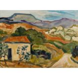 H*** D*** Geigenberger (Germany 20th Century): ITALIAN LANDSCAPE WITH COTTAGE