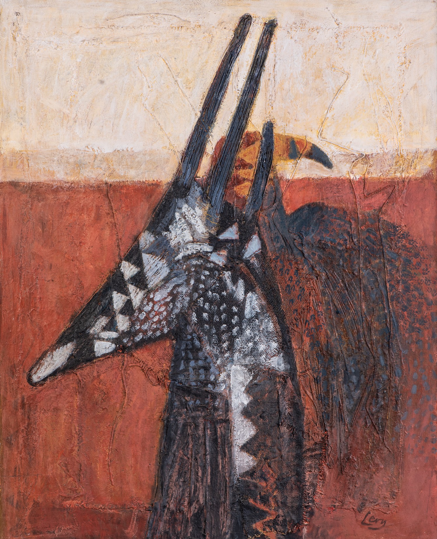 Ruth Levy (South Africa 1924 ? 2017): CHIWARA ANTELOPE HEAD DRESS