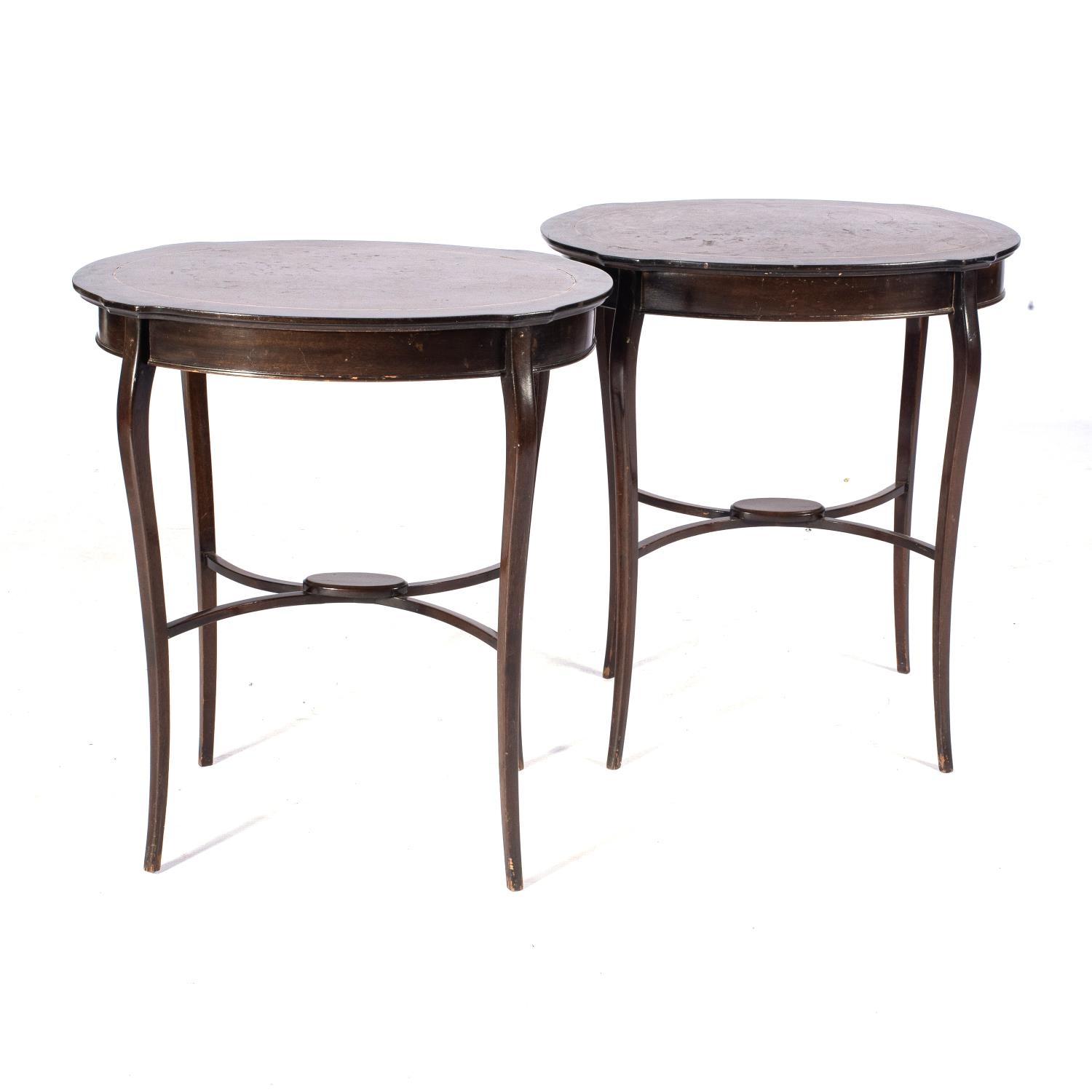 A PAIR OF SIDE TABLES