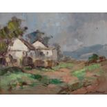 Johan (Johannes) Oldert (South Africa 1912 ? 1984): HOUSES IN A LANDSCAPE