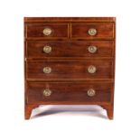 A MAHOGANY CHEST-OF-DRAWERS, 19TH CENTURY