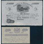 SOUTH AFRICA C. 1850 SOUTH AFRICA BANK NOTES