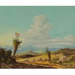 Reginald A. Grattan (South Africa 20th Century): SUNSET NEAR CRADOCK and LANDSCAPE WITH MOUNTAINS AN