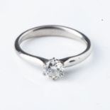 A BROWNS DIAMOND SOLITAIRE RING