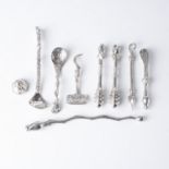 A MISCELLANEOUS COLLECTION OF JENNA CLIFFORD PEWTER FLATWARE