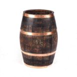 AN OAK AND COPPER-BOUND BARREL