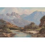 Gabriel Cornelis de Jongh (South Africa 1913 ? 2004): MOUNTAINS AND RIVER