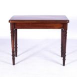 A MAHOGANY CARD TABLE, 19TH CENTURY