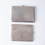 TWO SILVER CIGARETTE CASES, VARIOUS MAKERS AND DATES