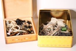 Large quantity of mixed vintage and modern costume jewellery