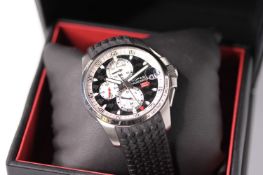 GENTLEMENS CHOPARD MILLE MIGLIA GT XL WRISTWATCH REF 8459 W/BOX & PAPERS, circular black dial with