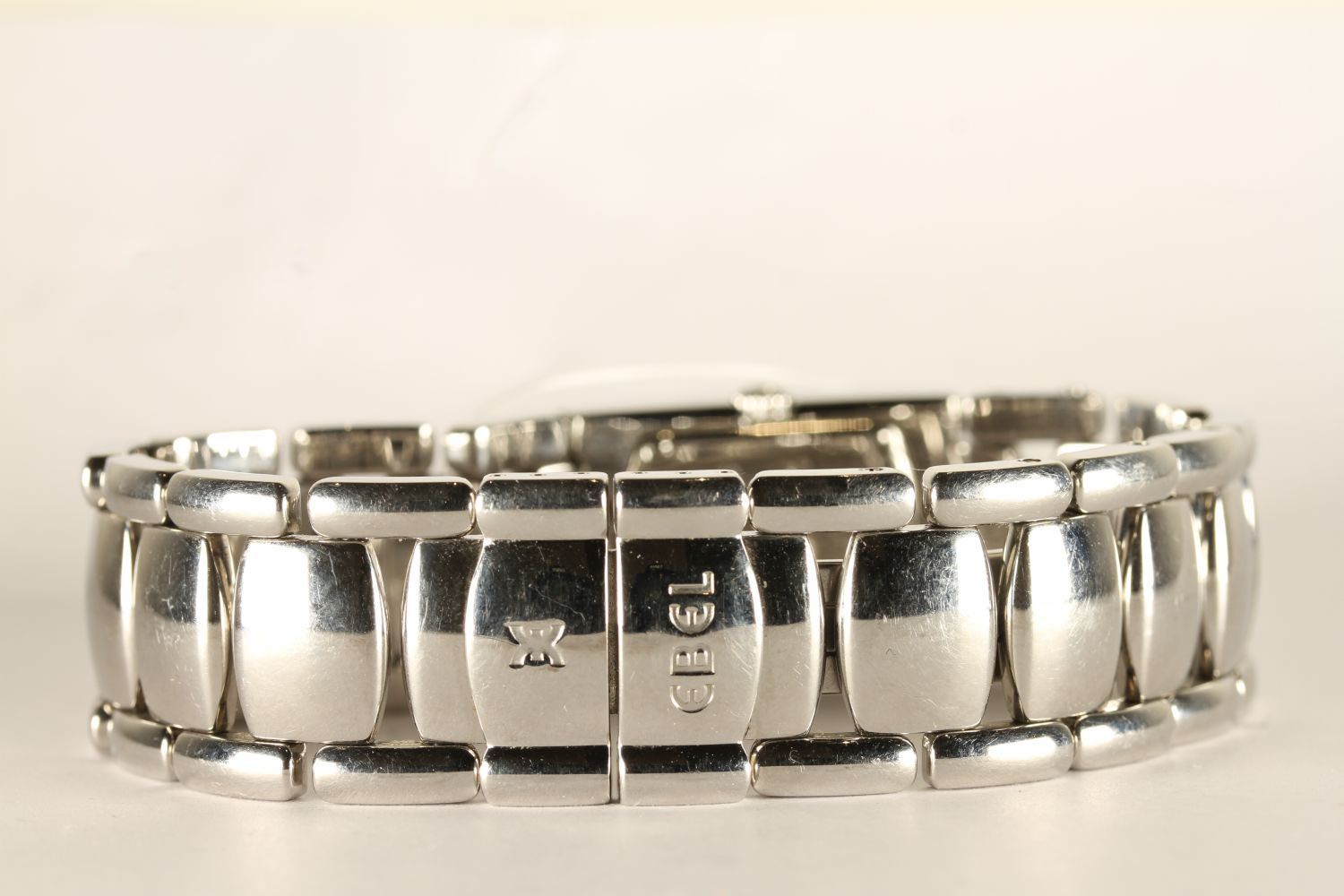LADIES EBEL BELUGA DIAMOND DOT DIAL WRISTWATCH, rounded square mother of pearl dial with silver - Image 2 of 3