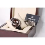 GENTLEMENS TAG HEUER GRAND CARRERA WRISTWATCH REF CAV511E W/BOX, PAPERS & SPARE STEEL BRACELET,