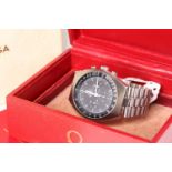 VINTAGE OMEGA SPEEDMASTER MARK II REFERENCE 145.014 CIRCA 1970 WITH BOX AND BOOKLET, circular