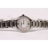 LADIES RAYMOND WEIL NOEMIA REF 00985 W/BOX & PAPERS, circular mother of pearl dial set with diamonds