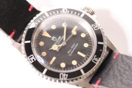 GENTLEMENS VINTAGE TUDOR OYSTER PRINCE SUBMARINER WRISTWATCH REF 7016 CIRCA 1968, transitional