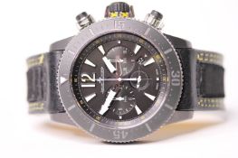 GENTLEMENS JAEGER LECOULTRE DIVING CHRONOGRAPH GMT NAVY SEALS WRISTWATCH REF 159.T.C7 W/BOX &