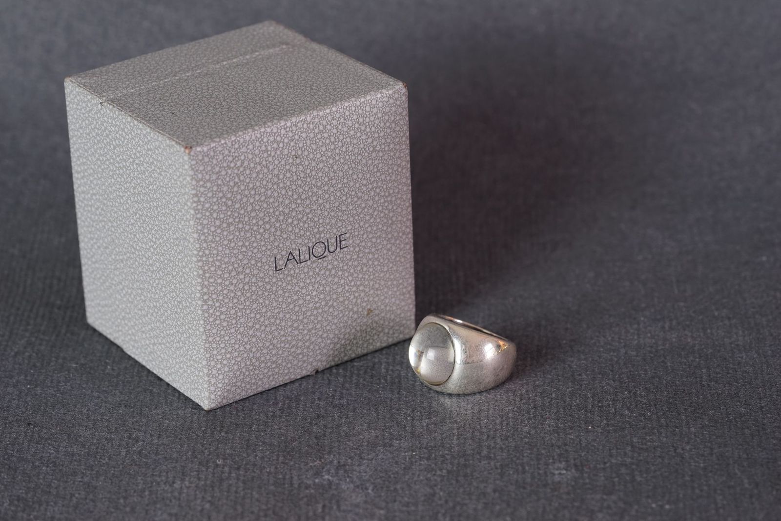 LADIES LALIQUE 925 STERLING SILVER RINGS W/ BOX & PAPERWORK, 925 sterling silver ring produced by