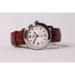 GENTLEMENS JAGUAR AUTOMATIC WRISTWATCH REF J950, circular white dial with hour markers and roman