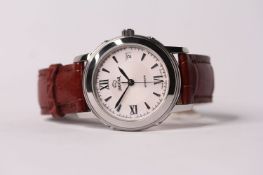 GENTLEMENS JAGUAR AUTOMATIC WRISTWATCH REF J950, circular white dial with hour markers and roman