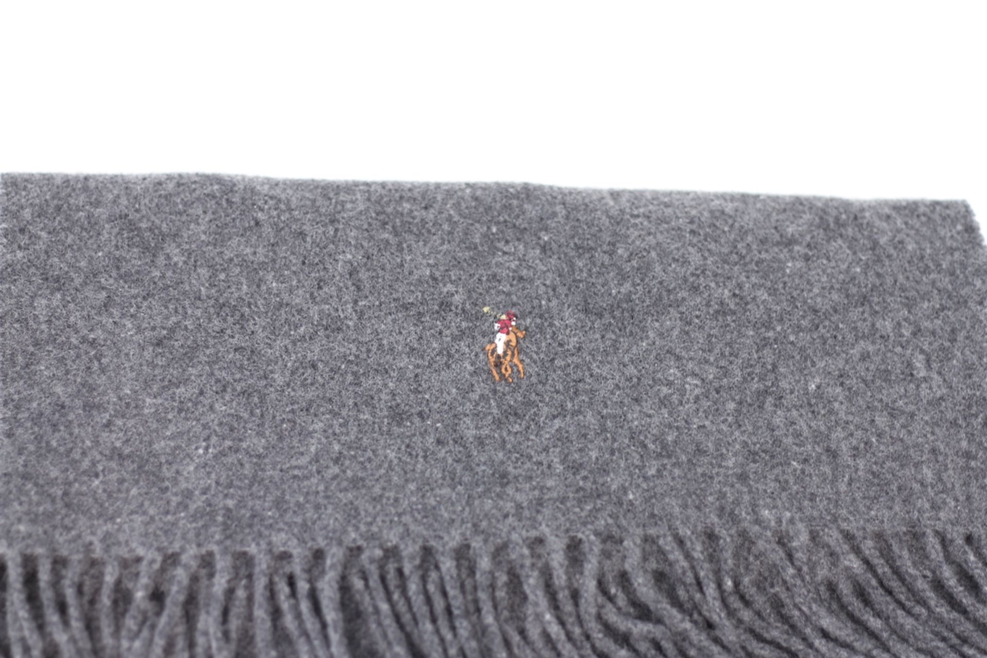 POLO WOOL SCARF, Colour : DARK GREY, AGE: UNKNOWN, SIZE: ONE SIZE, CONDITION GRADE: 1 VERY GOOD * TO - Image 2 of 3