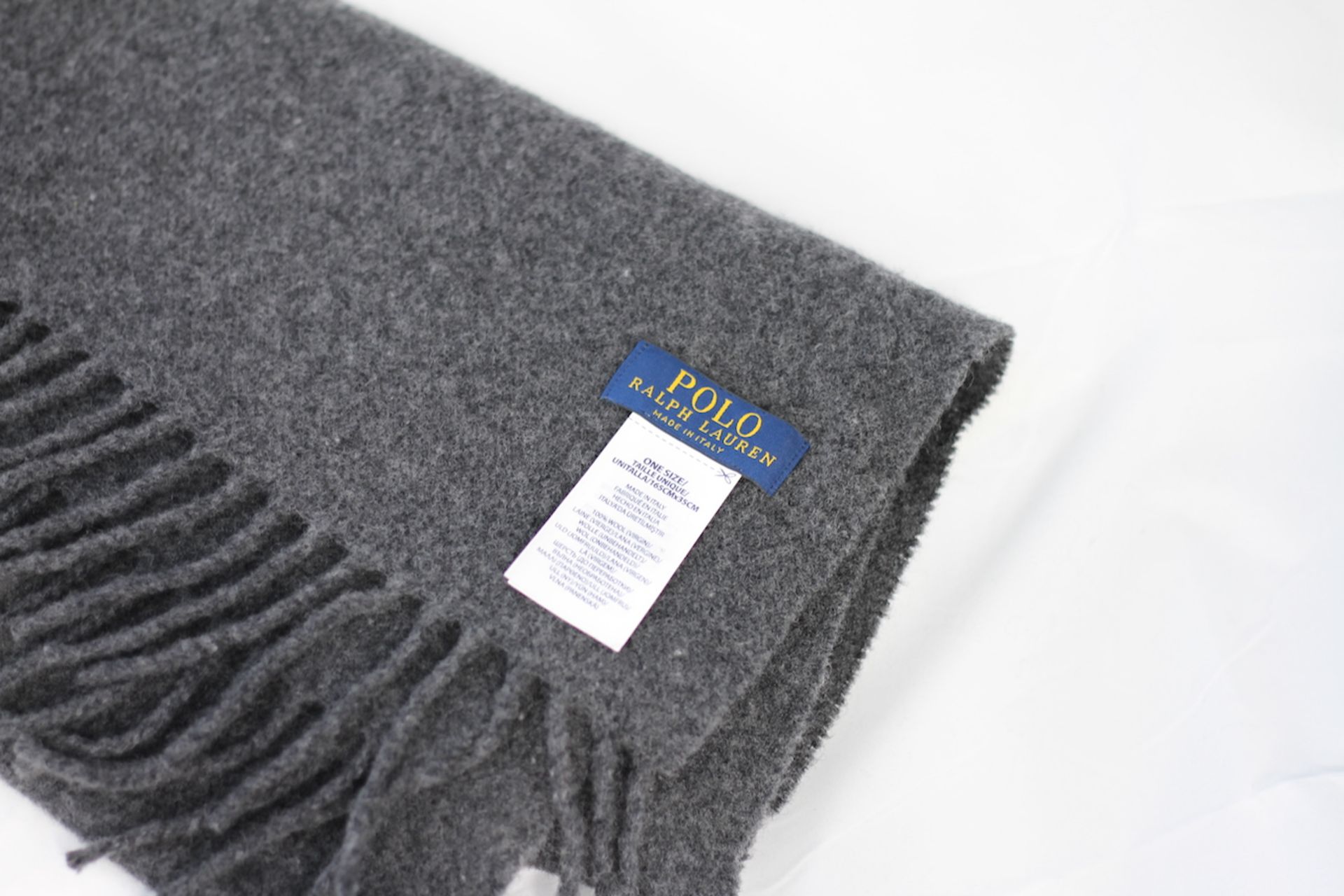 POLO WOOL SCARF, Colour : DARK GREY, AGE: UNKNOWN, SIZE: ONE SIZE, CONDITION GRADE: 1 VERY GOOD * TO - Image 3 of 3