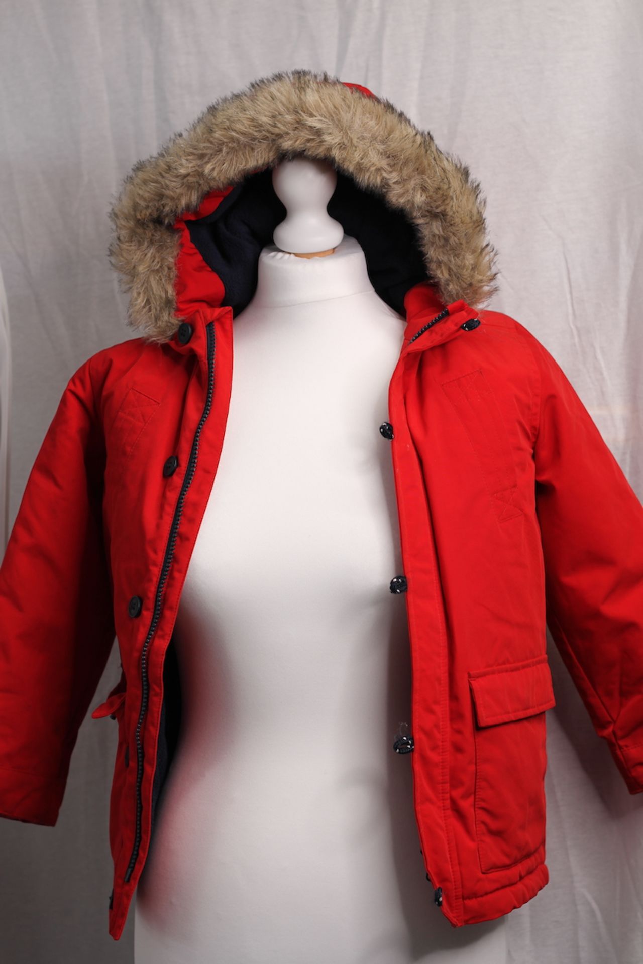 NEXT CHILDS WINTER JACKET, Colour : RED / FUR, AGE: 5-Jun, SIZE: UNKNOWN, CONDITION GRADE: 1 VERY