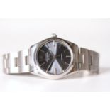 VINTAGE ROLEX OYSTER PERPETUAL AIR KING REFERENCE 5500 CIRCA 1983, dark grey radial dial, baton hour