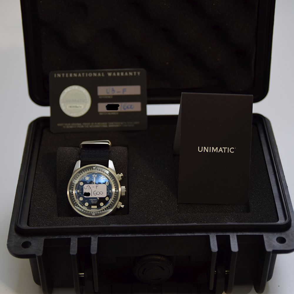 GENTLEMAN'S UNWORN UNIMATIC U3-F LIMITED EDITION CHRONOGRAPH, MECA-QUARTZ MOVEMENT, 2019 BOX AND - Image 2 of 7