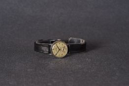 LADIES EBERHARD & CO CHRONOMETRE WRISTWATCH CIRCA 1940, circular patina dial with arabic numeral