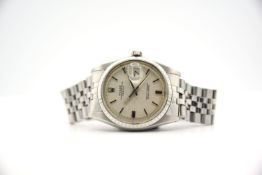 GENTLEMAN'S ROLEX DATEJUST LINEN DIAL, REF. 1603, CIRCA. 1978, AUTOMATIC ROLEX CAL. 1570, 36MM