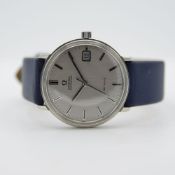 *TO BE SOLD WITHOUT RESERVE* GENTLEMANS 1969 OMEGA DE VILLE AUTOMATIC LINEN DIAL, REF. 166.033,