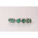 Natural Emerald & Diamond Bracelet, set with 13 oval cut emeralds totalling 33.74ct, 288 round