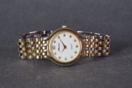 GENTLEMENS HERMES ABALONE SHELL WRISTWATCH CIRCA 1980, circular white dial with abalone shell hour