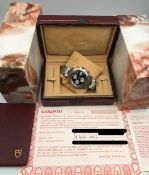 GENTLEMENS TUDOR BIG BLOCK WRISTWATCH REF 79180 CIRCA 1993 W/BOX & PAPERS, reverse panda dial with