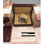 GENTLEMENS TUDOR BIG BLOCK WRISTWATCH REF 79180 CIRCA 1993 W/BOX & PAPERS, reverse panda dial with