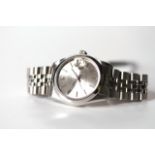 MIDI ROLEX OYSTER PERPETUAL DATE JUST REFERENCE 68240 CIRCA 1987, silver dial with baton hour
