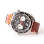 GENTLEMENS RARE VINTAGE HEUER AUTAVIA PRE VICEROY WRISTWATCH REF 1163 CIRCA 1970s, circular black