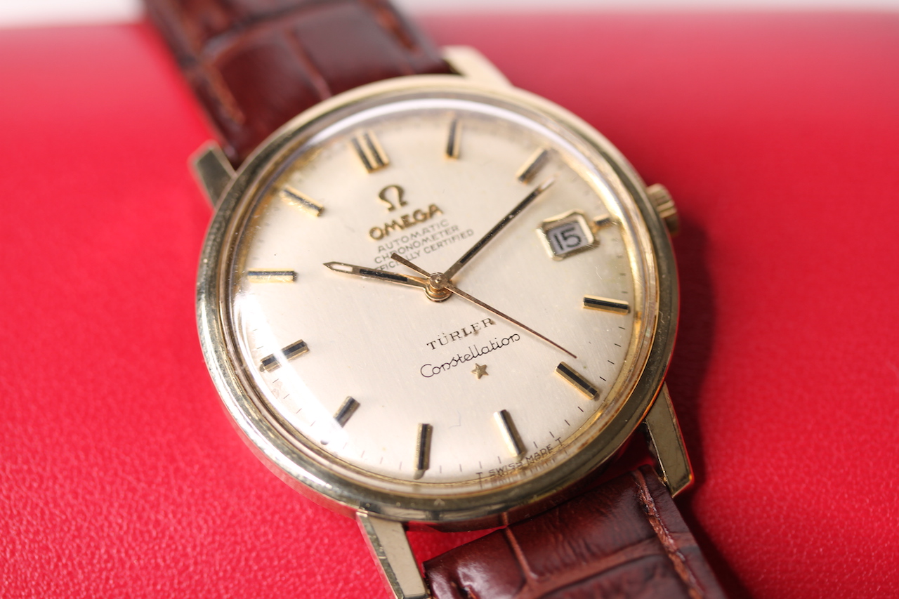 VINTAGE OMEGA X TURLER AUTOMATIC CHRONOMETER CONSTELLATION REFERENCE 168.010, circular silvered