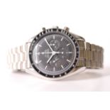 LIMITED EDITION OMEGA SPEEDMASTER APOLLO XI MOON WATCH CIRCA 1992 REFERENCE 345.0808, circular black